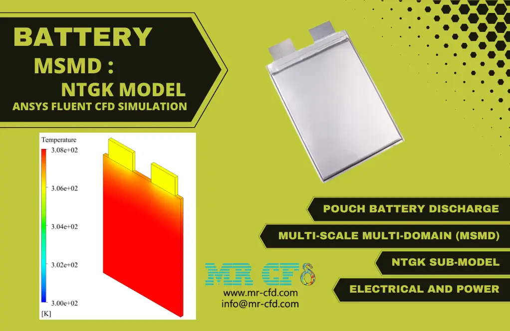 Battery, MSMD, NTGK Model, ANSYS Fluent  CFD Simulation