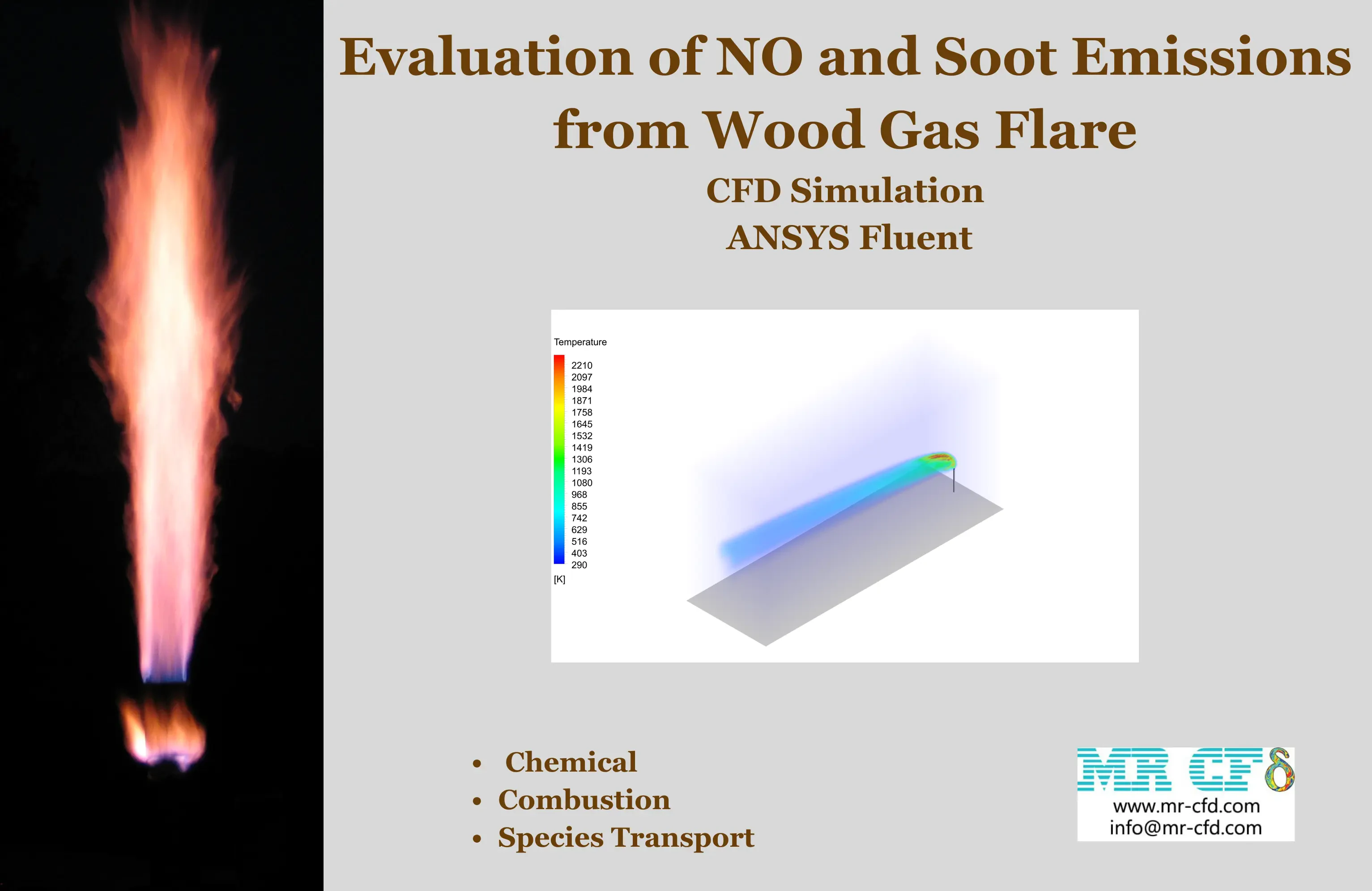 Evaluation of NO and Soot Emissions from Wood Gas Flare, ANSYS Fluent