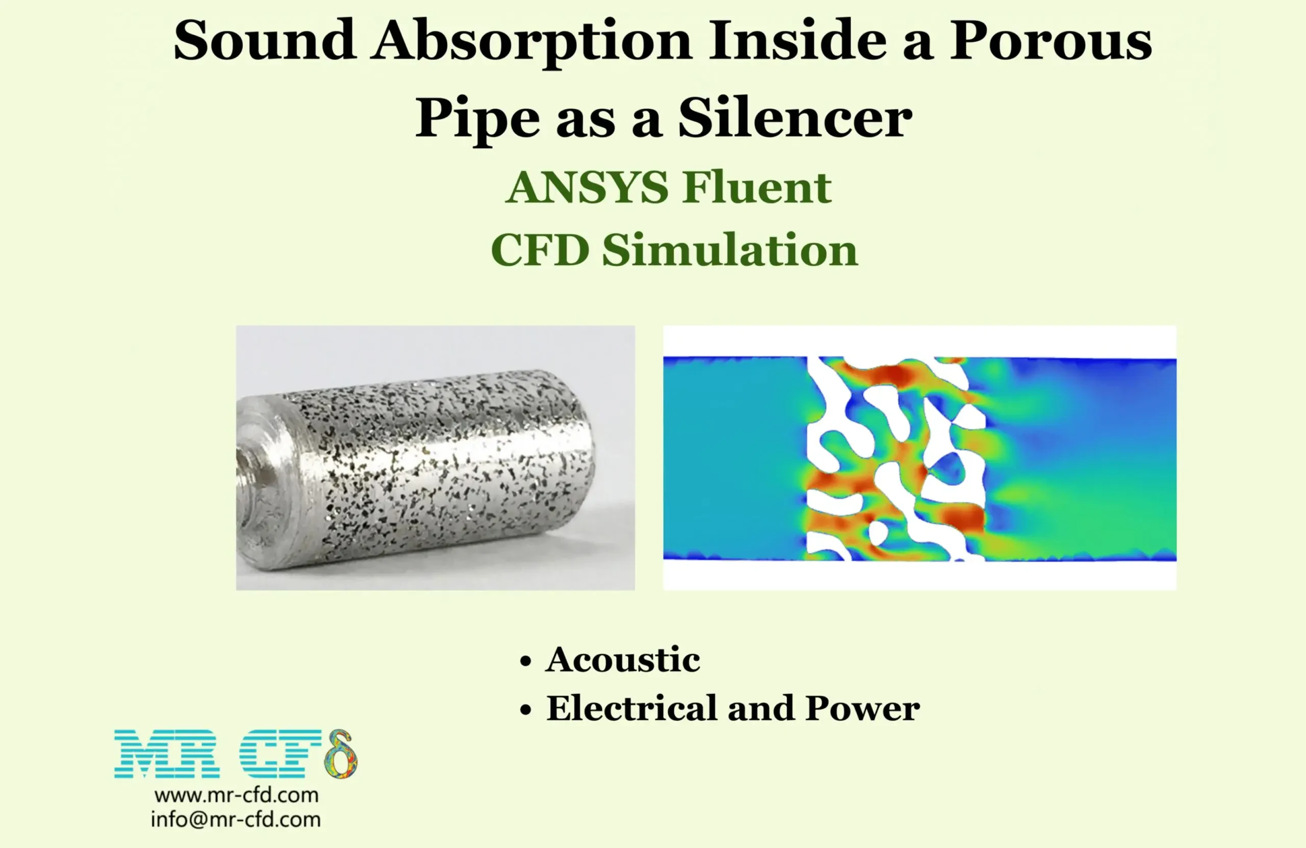 Sound Absorption Inside a Porous Pipe as a Silencer, ANSYS Fluent