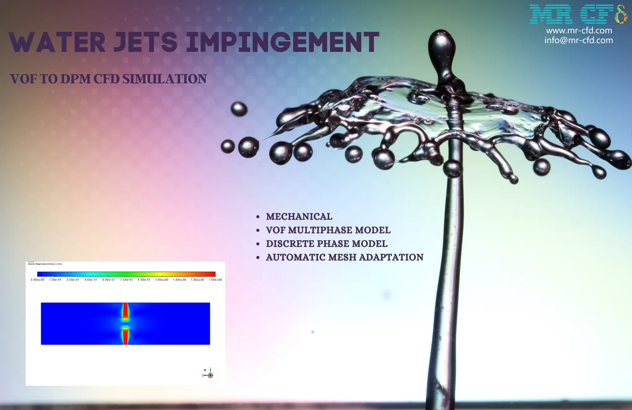VOF to DPM, Water Jets Impingement CFD Simulation