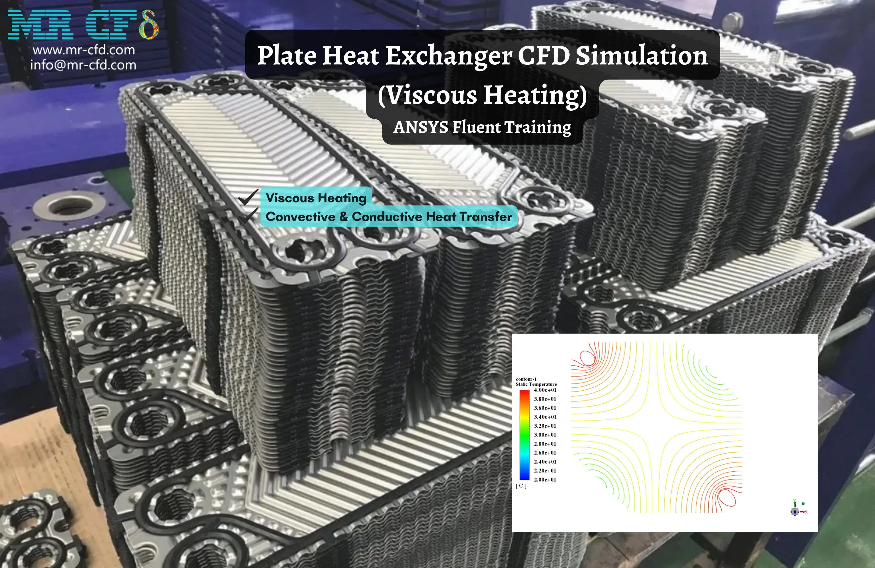 Conjugated Heat Transfer (CHT) in Plate Heat Exchanger CFD Simulation