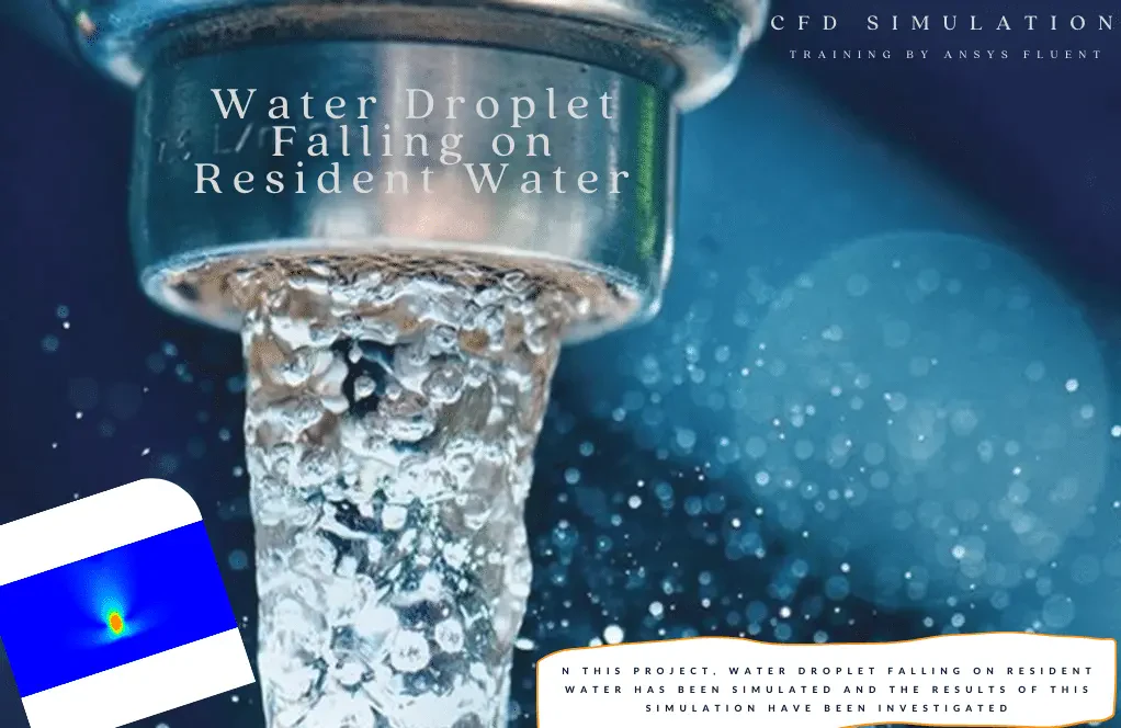 Water Droplet Falling on Resident Water, Ansys Fluent CFD Simulation Training
