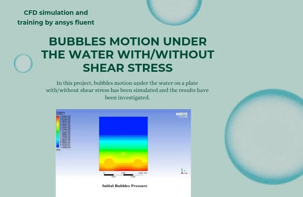 Bubbles Motion under the Water with/without Shear Stress CFD Simulation, ANSYS Fluent Training